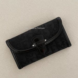 SOLD - Dior Canvas Flap Wallet